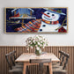 Snow Friends - Floater Framed Canvas Print