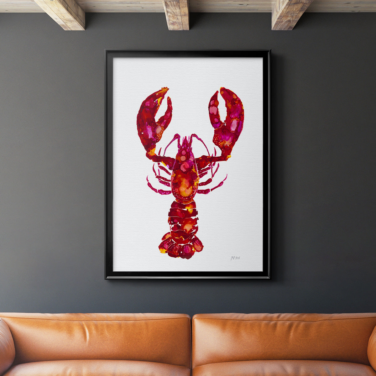 Lobster - Modern Framed Canvas Print