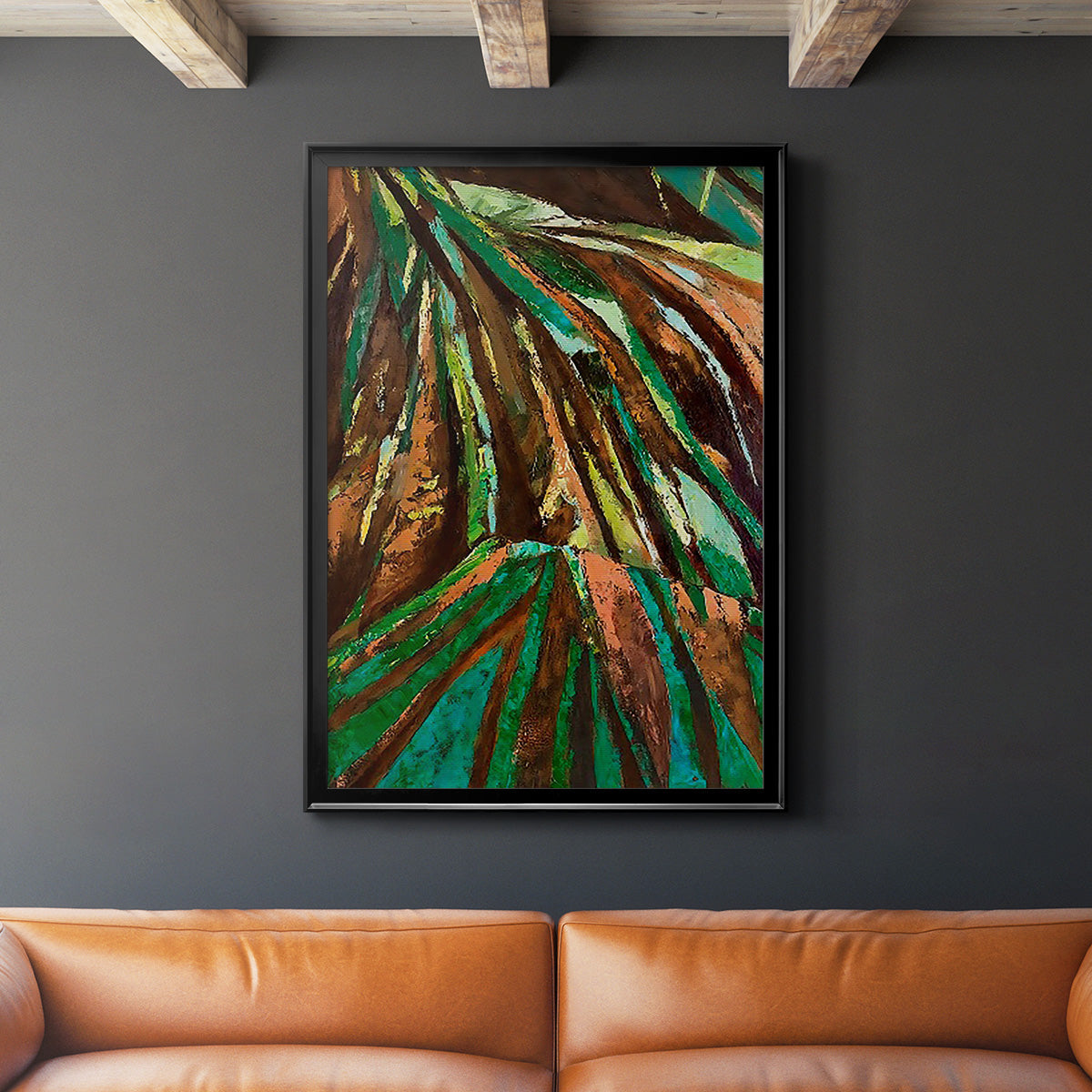 Las Palmas II - Modern Framed Canvas Print