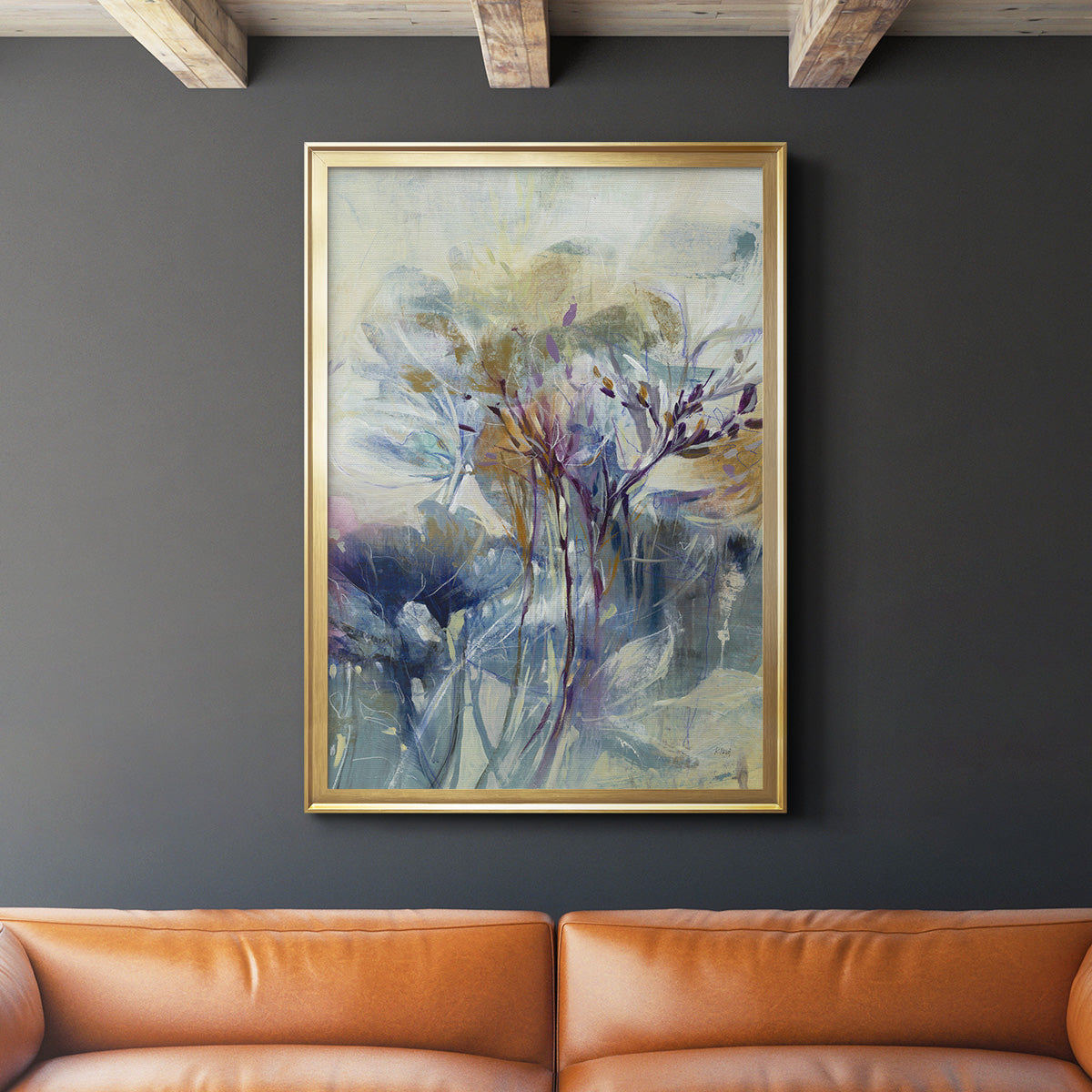 Meadow Saffron II - Modern Framed Canvas Print