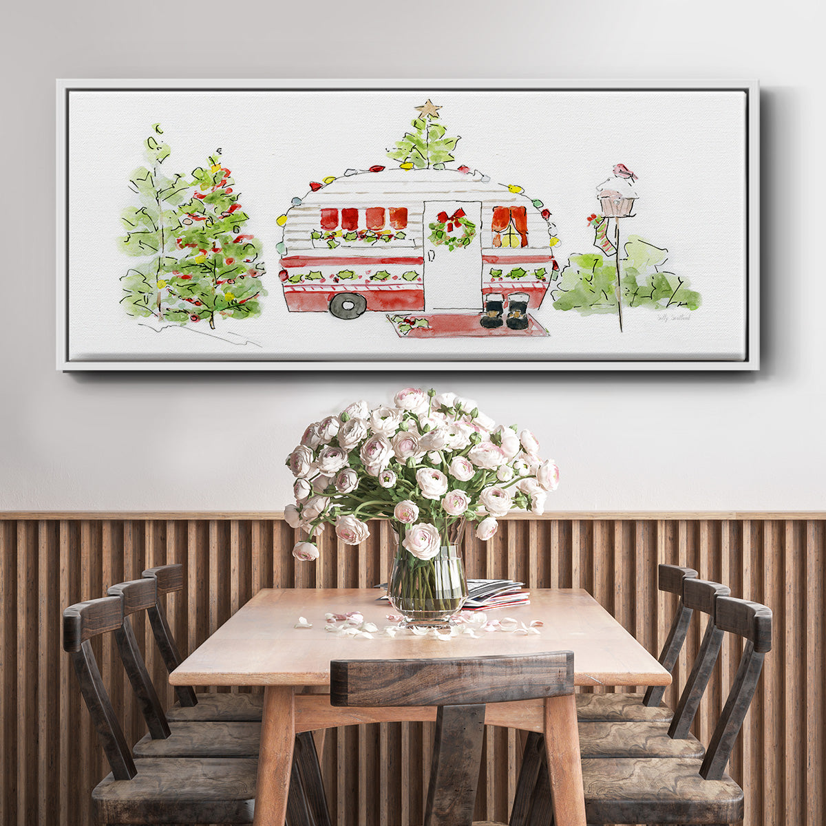 Holiday Camper II - Floater Framed Canvas Print
