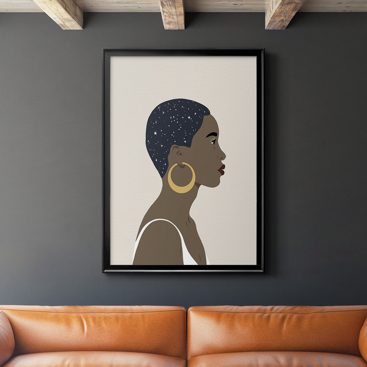 Heavenly Hair IV - Modern Framed Canvas Print