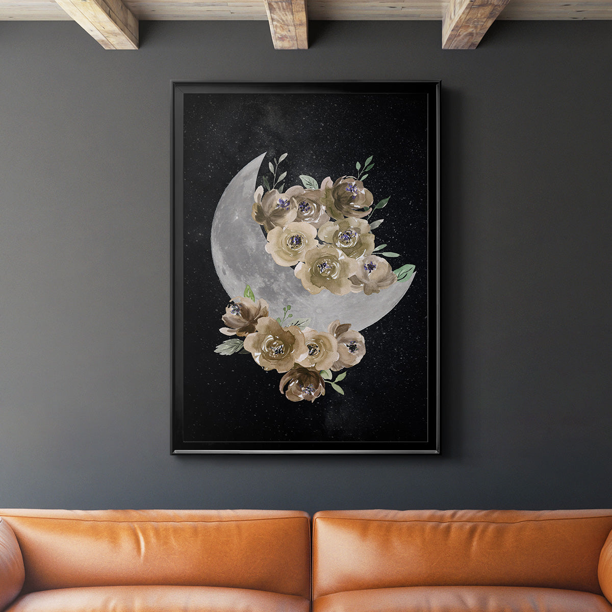 Bohemian Moon - Modern Framed Canvas Print