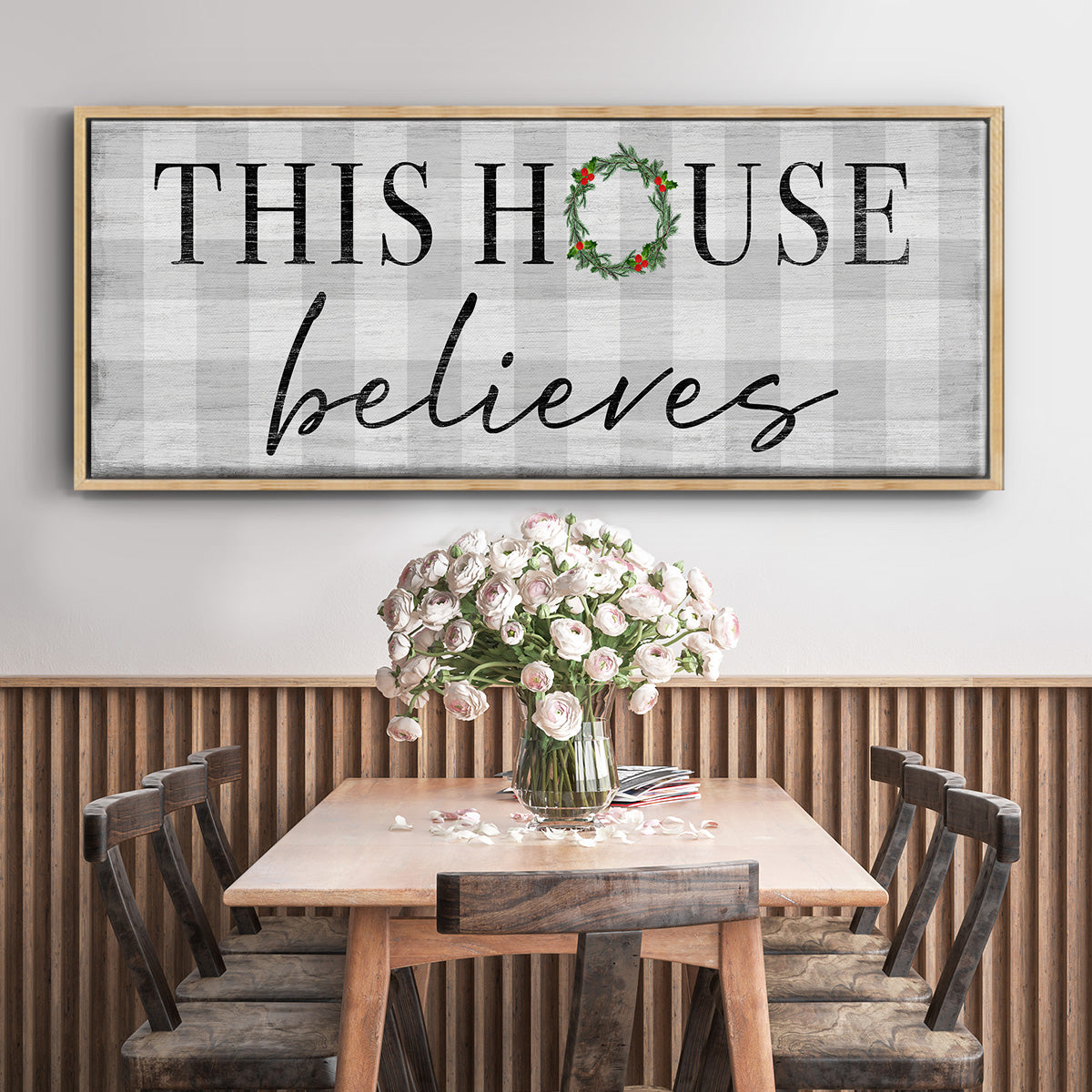 This House Believes - Floater Framed Canvas Print