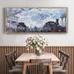 Saint Lazare Station in Paris, Arrival of a Train - Floater Framed Canvas Print