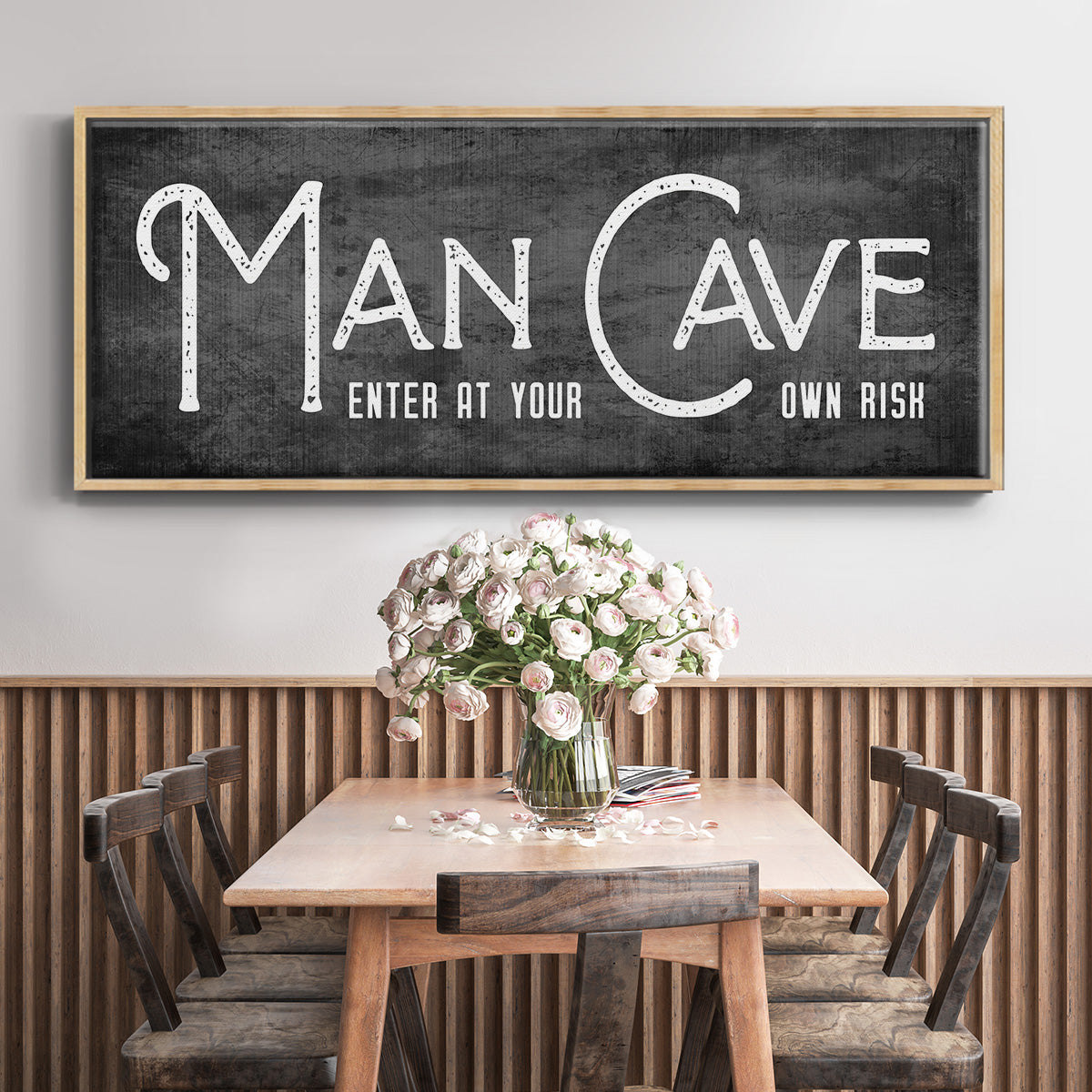 Man Cave - Floater Framed Canvas Print