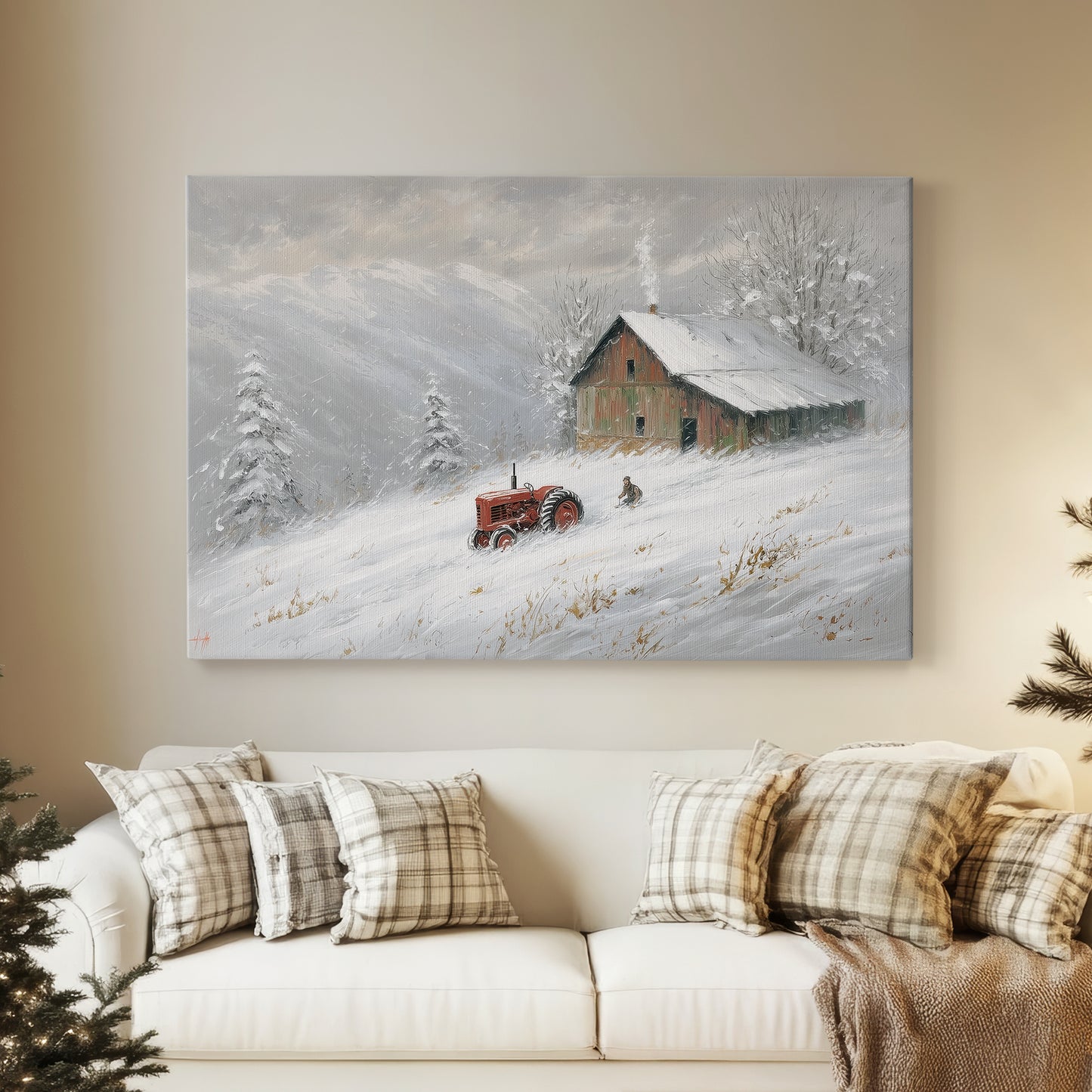 Icicles of Frostlit Serenade - Canvas Art Print