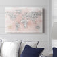 Pink Cheetah Map - Canvas Art Print