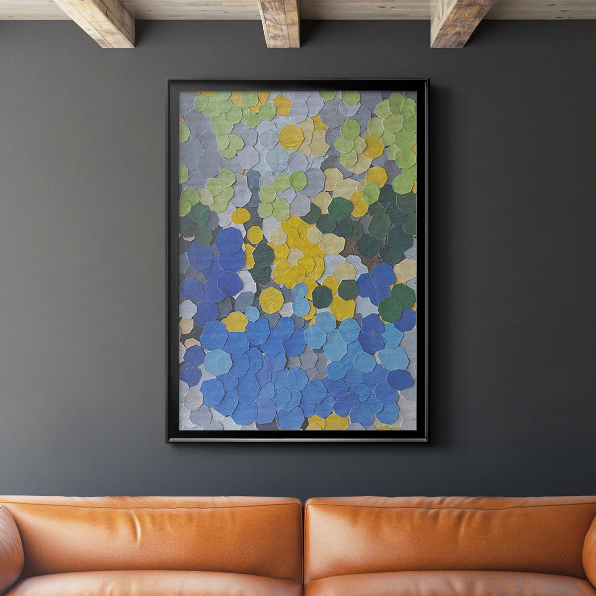 Lake Como Garden - Modern Framed Canvas Print