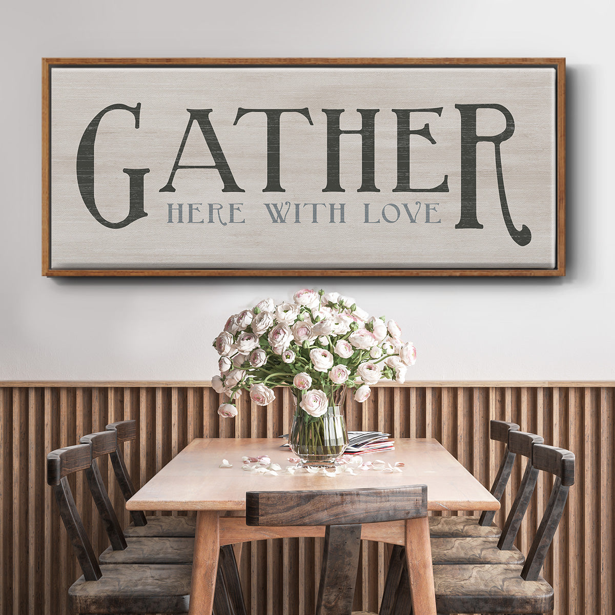 Gather Here With Love - Floater Framed Canvas Print