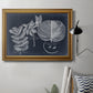 Foliage on Navy I Premium Framed Canvas- Ready to Hang