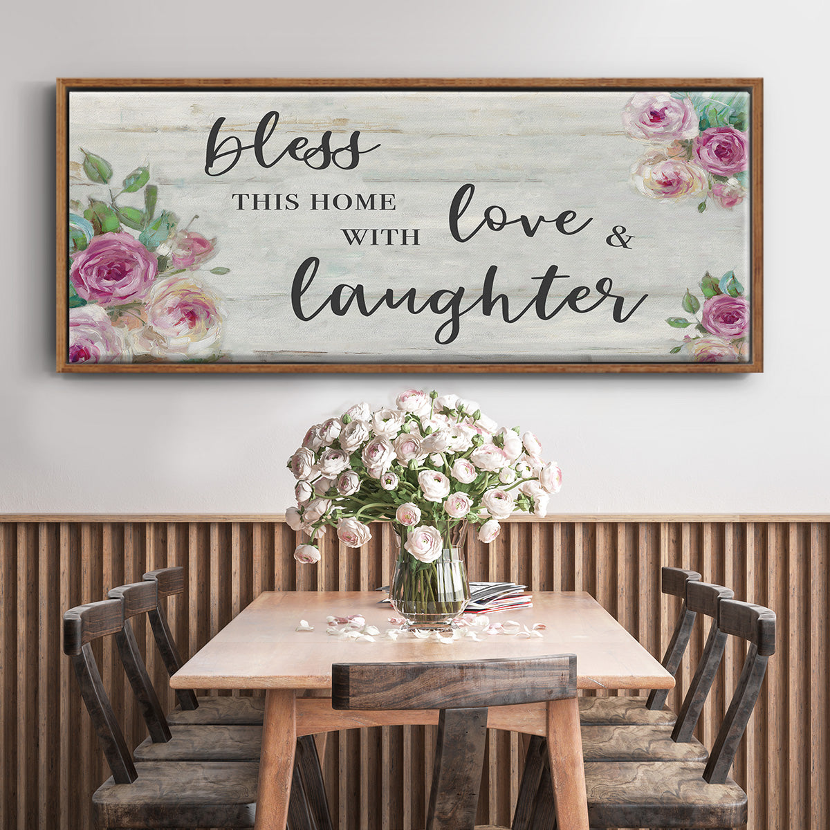 Love and Laughter - Floater Framed Canvas Print