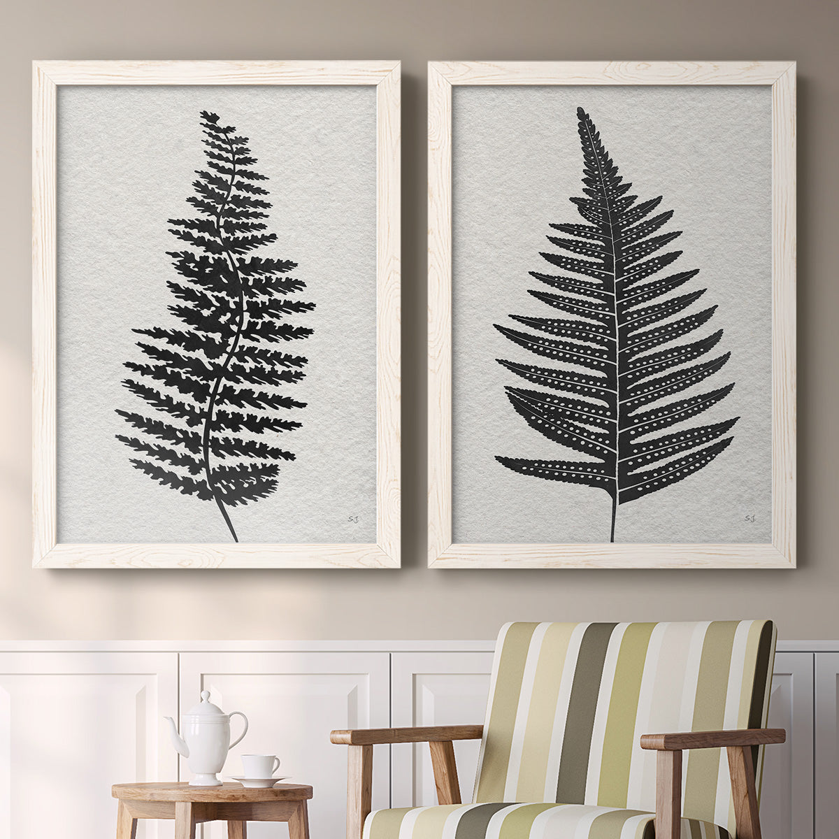 Forest Fern III - Premium Framed Canvas 2 Piece Set - Ready to Hang