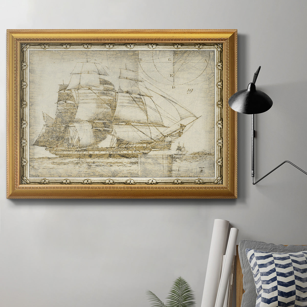 Ghost Ship I Premium Framed Canvas- Ready to Hang