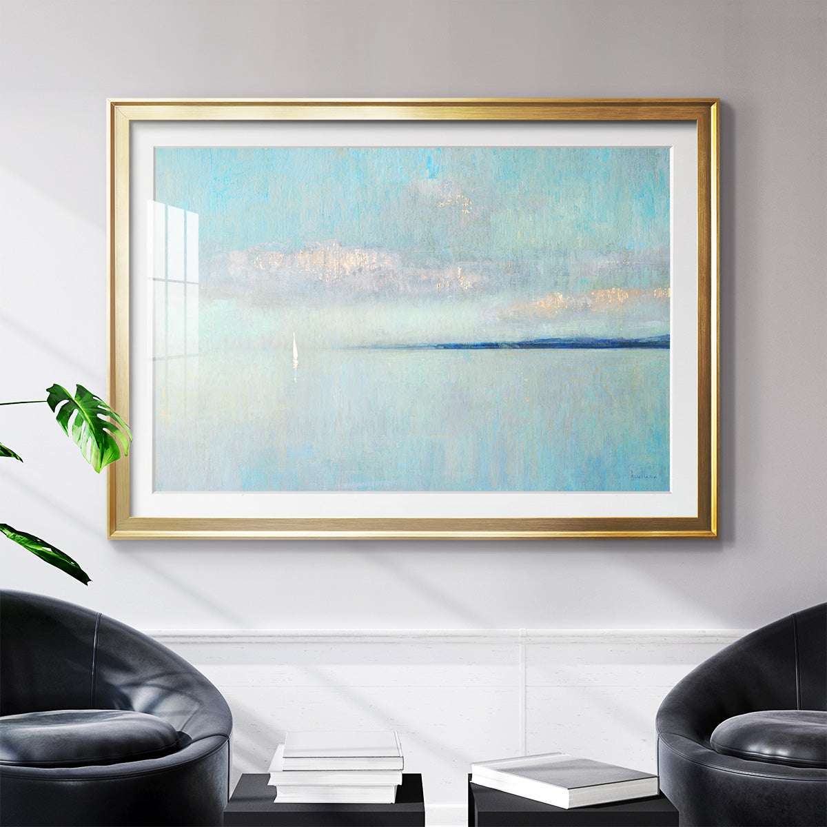 Sunrise Haze - Modern Framed Art Print