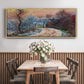 Road to Giverny in Winter, Sunset, 1885 - Floater Framed Canvas Print