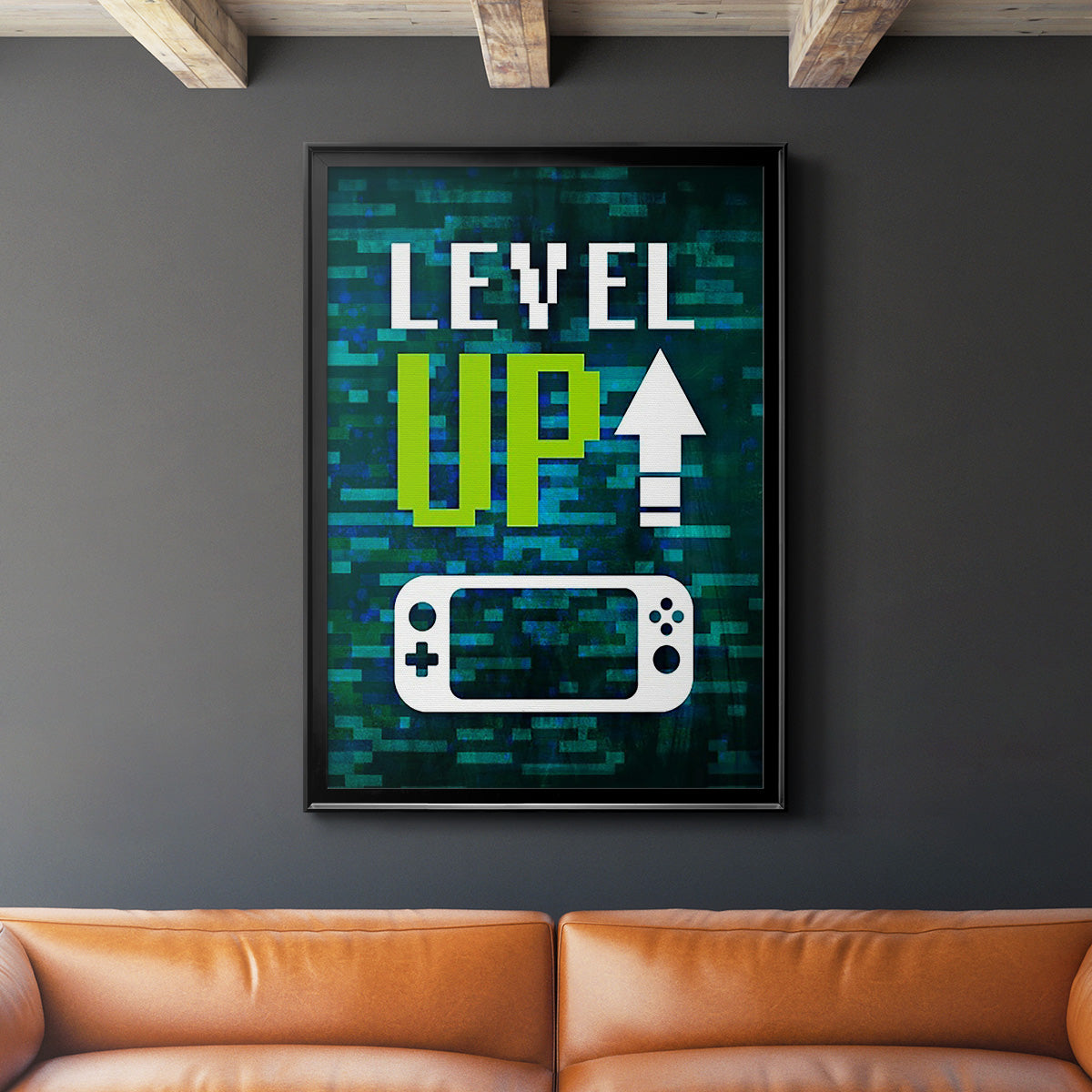 It's Game On III - Modern Framed Canvas Print