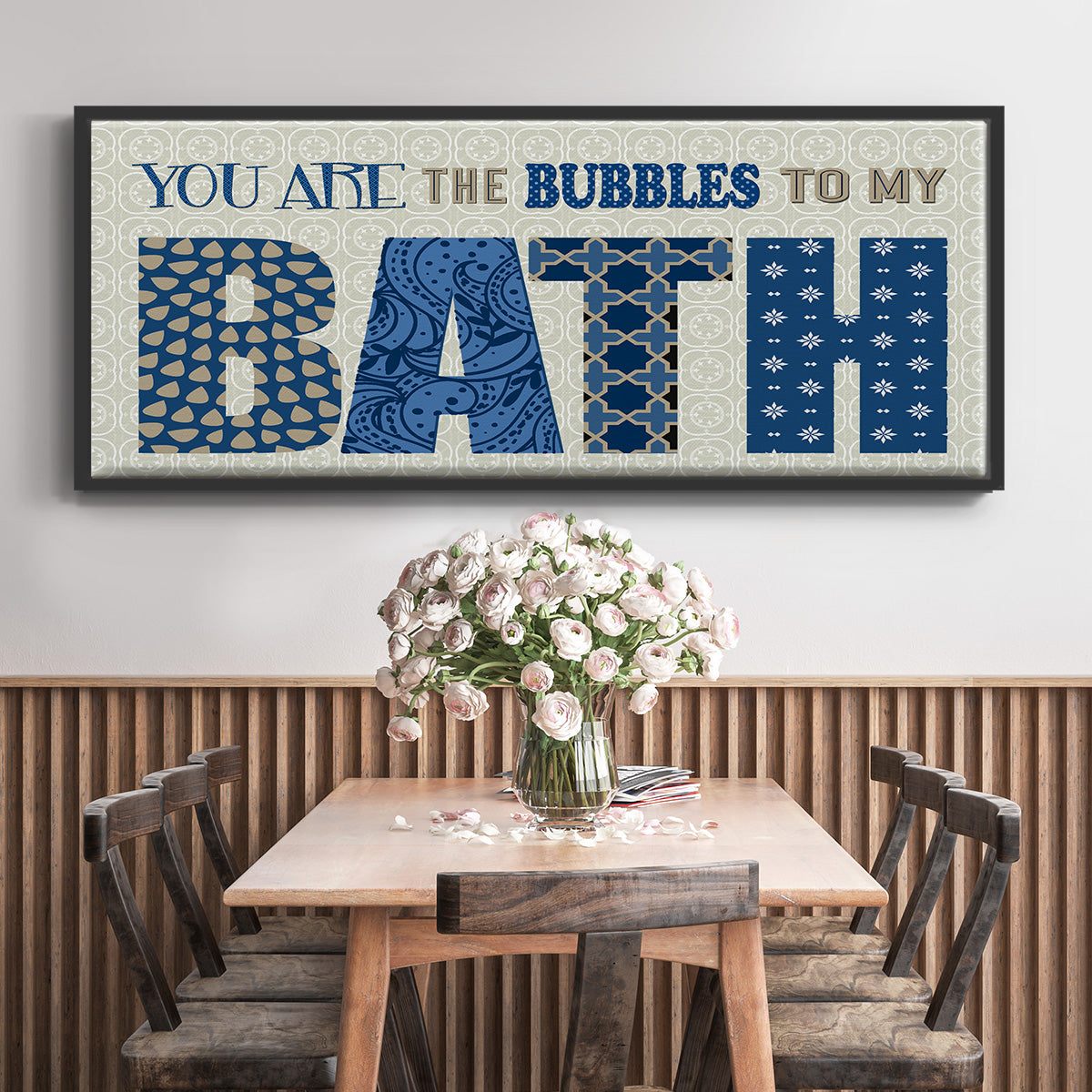 Bath Bubbles - Floater Framed Canvas Print