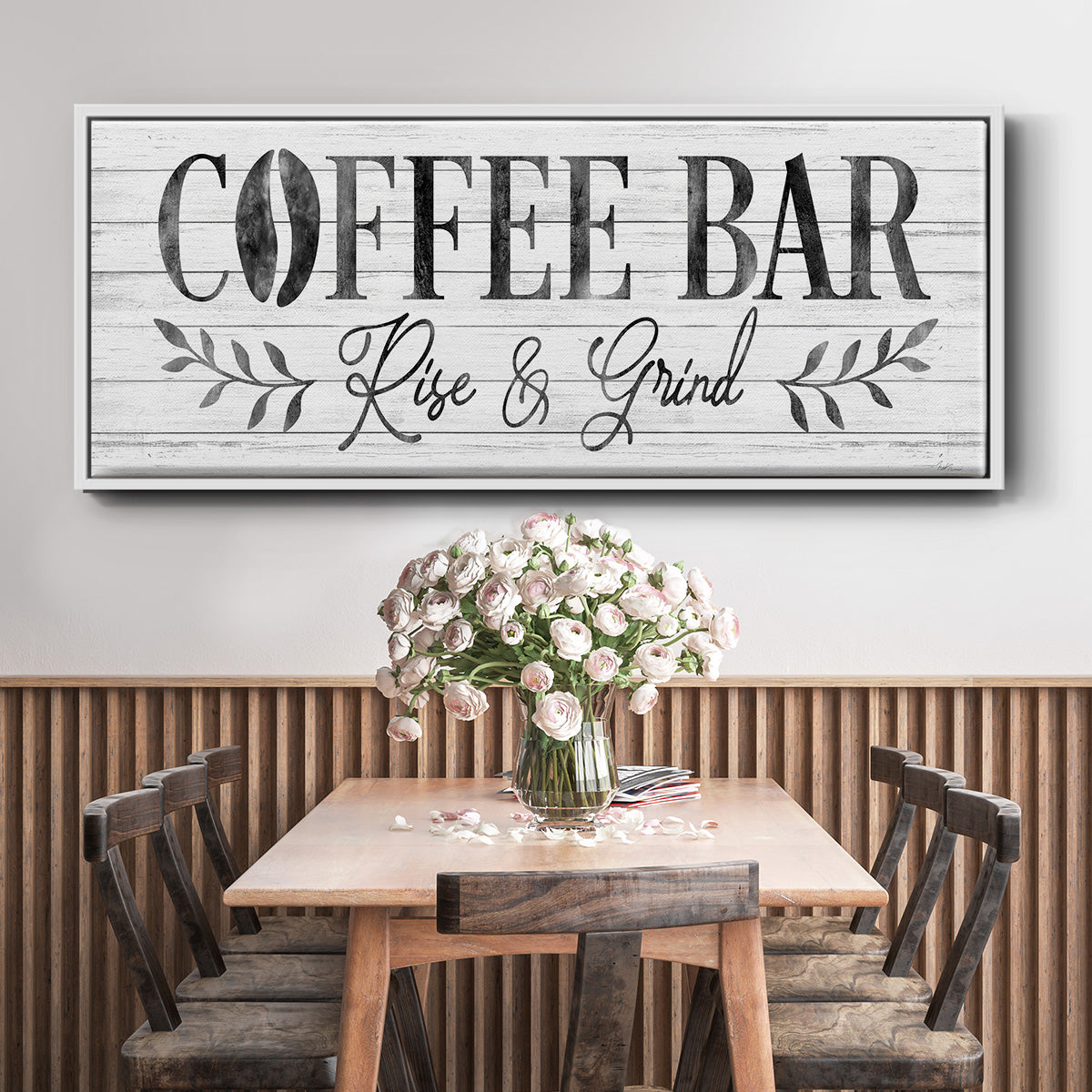 Coffee Bar - Floater Framed Canvas Print