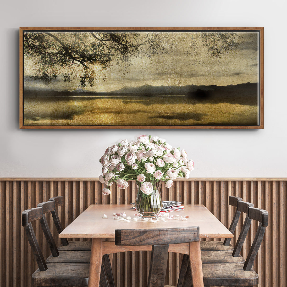 Golden Staffelsee Lake - Floater Framed Canvas Print