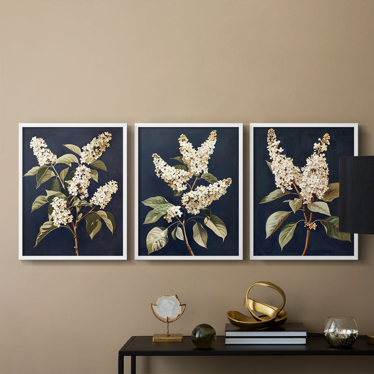 Floral Study Series LII - Restickable Framed Art Set