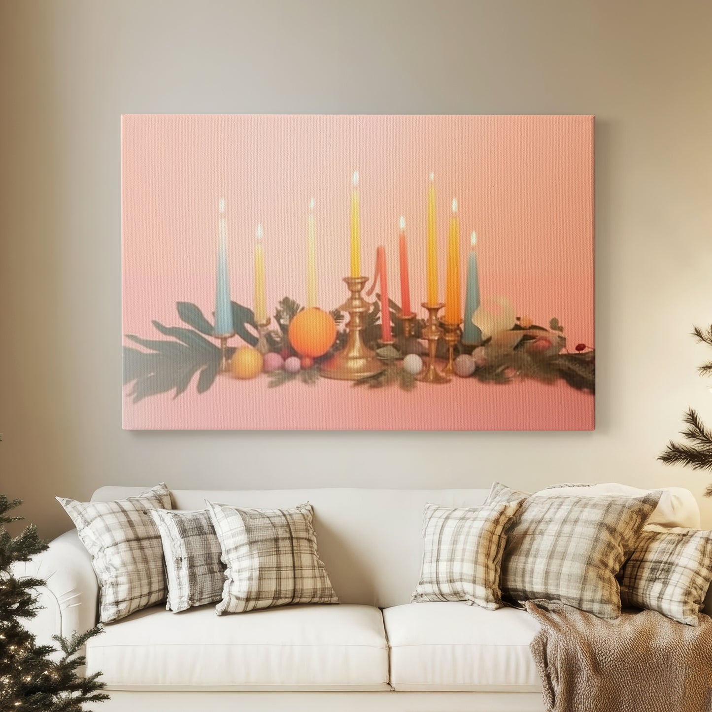 Crimson Whisper of Skies - Canvas Art Print