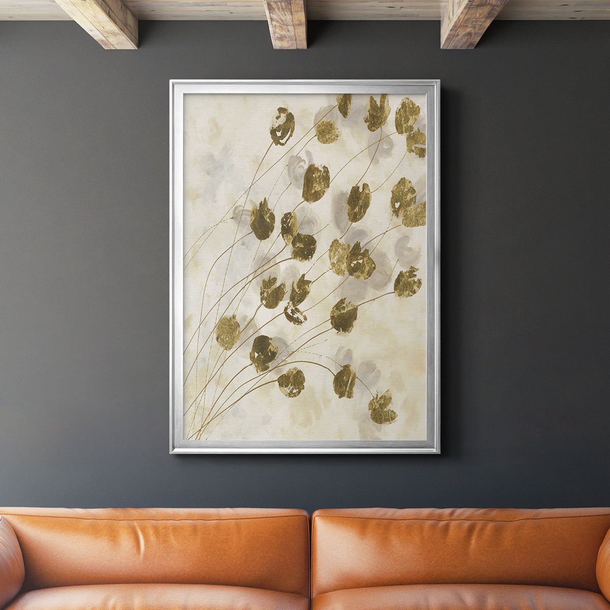 Elegance In Bloom IV - Modern Framed Canvas Print