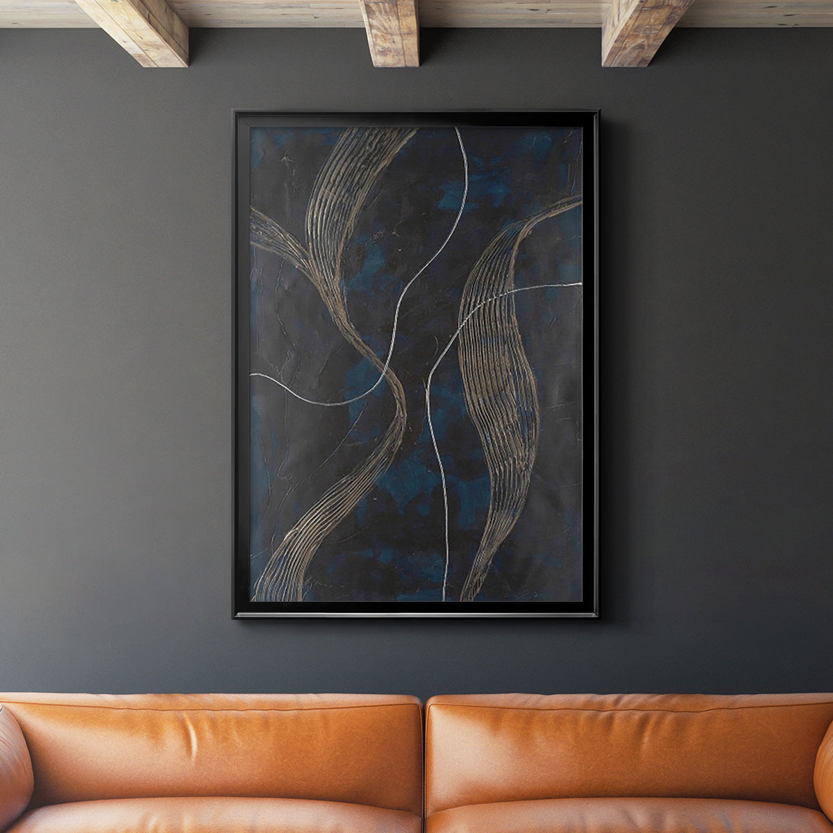Laminar Flow II - Modern Framed Canvas Print