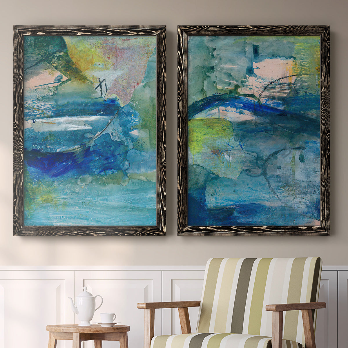 Spring Winds VII - Premium Framed Canvas 2 Piece Set - Ready to Hang