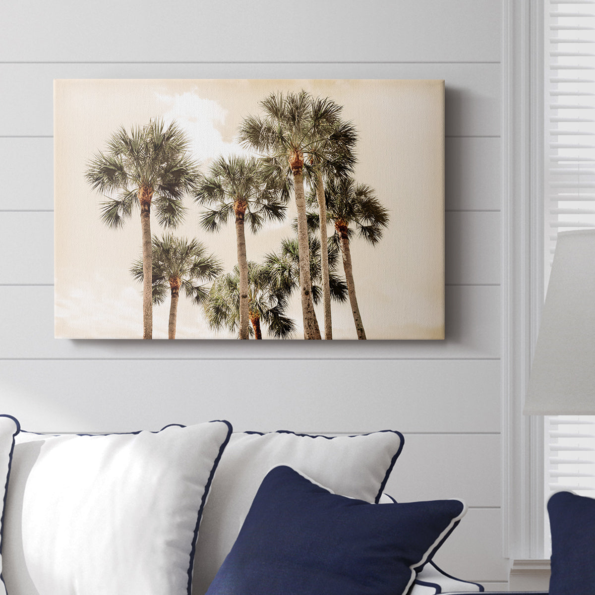 Blushing Palms - Canvas Art Print