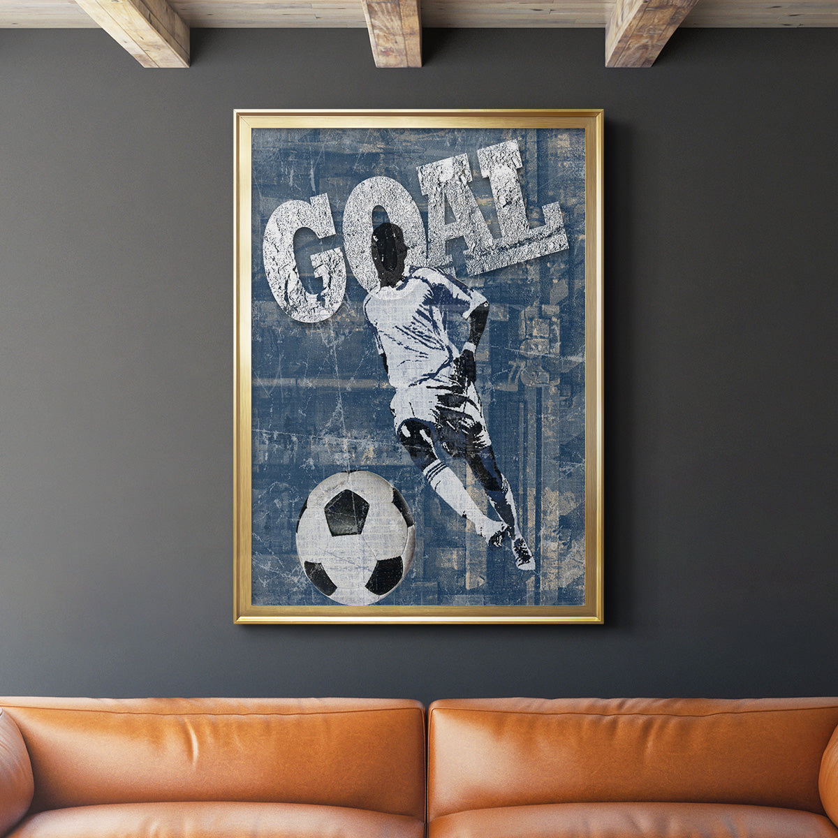 Goal Scorer - Modern Framed Canvas Print