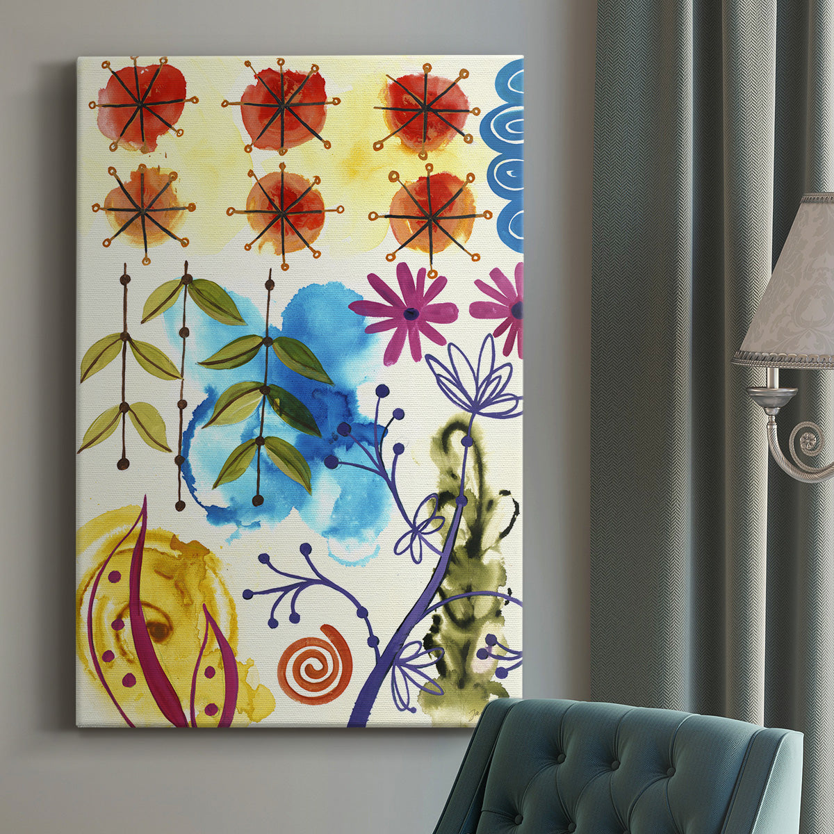 Flower Power II Premium Gallery Wrapped Canvas - Ready to Hang