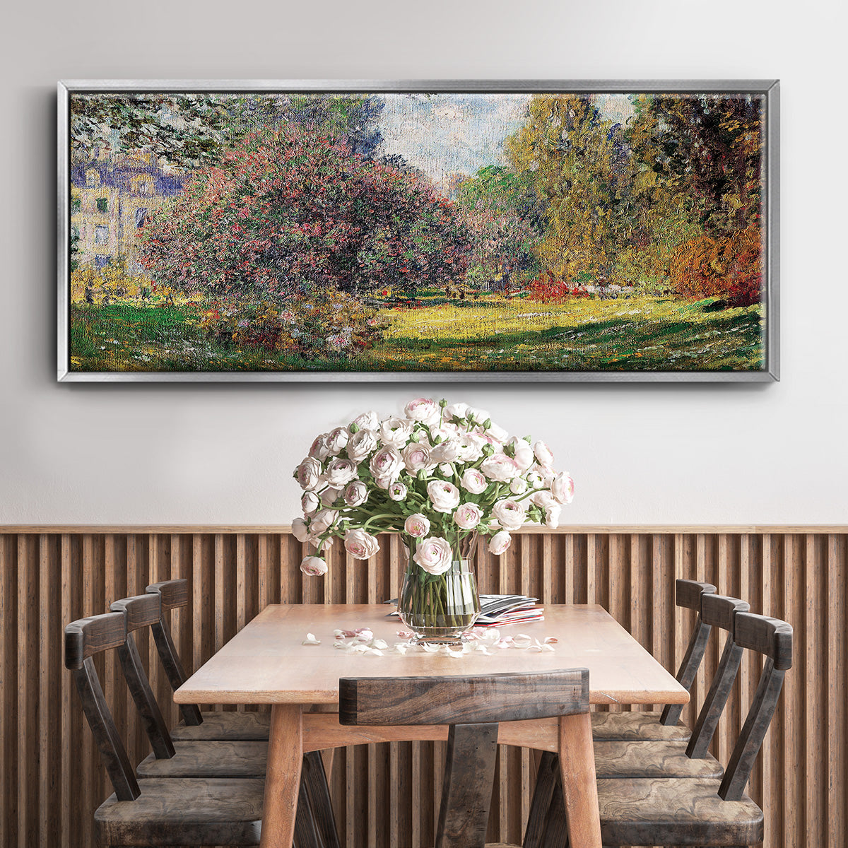 The Park - Floater Framed Canvas Print