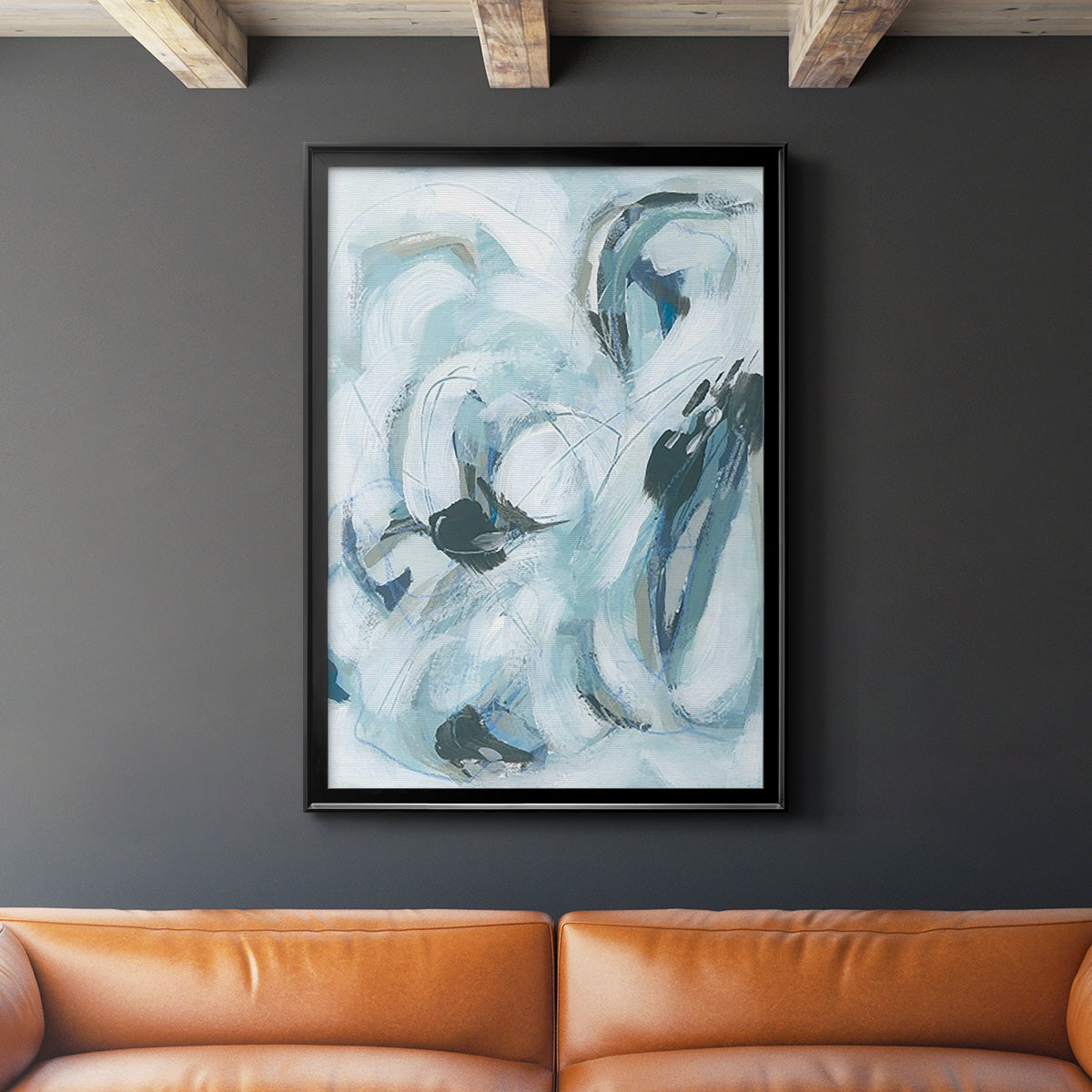 Fluid Receptor I - Modern Framed Canvas Print