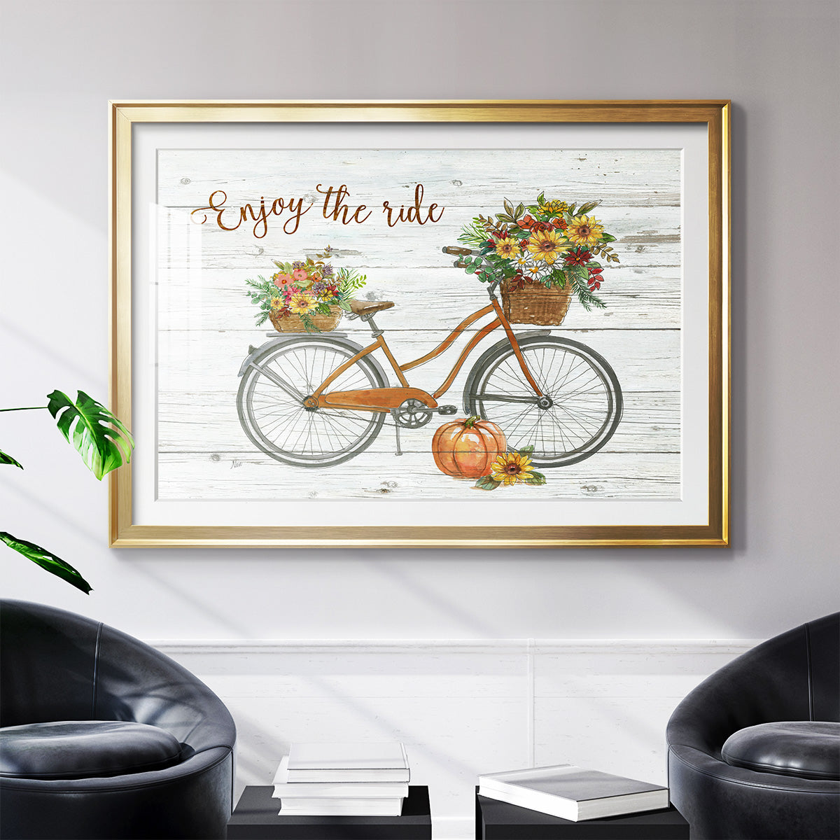 Harvest Bike - Modern Framed Art Print