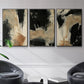 Baked Paintstrokes IV - Framed Premium Gallery Wrapped Canvas L Frame 3 Piece Set - Ready to Hang