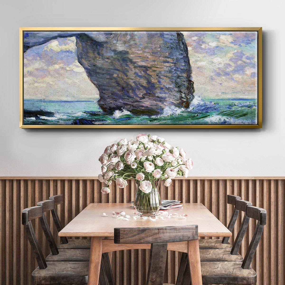 The Manneport, Seen from Below, 1883 - Floater Framed Canvas Print