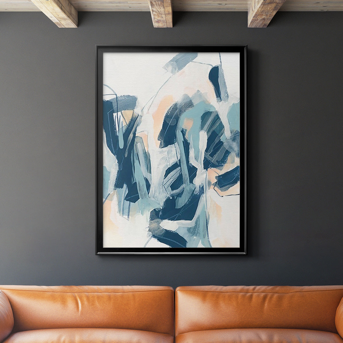 Interlocking Melody I - Modern Framed Canvas Print