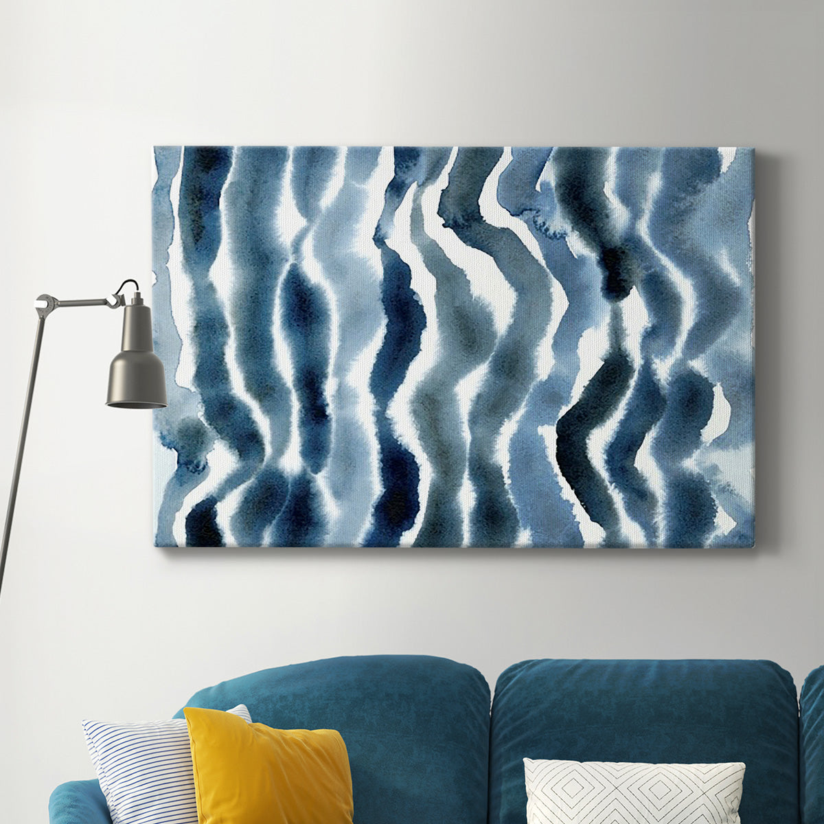 True Blue Wave II Premium Gallery Wrapped Canvas - Ready to Hang