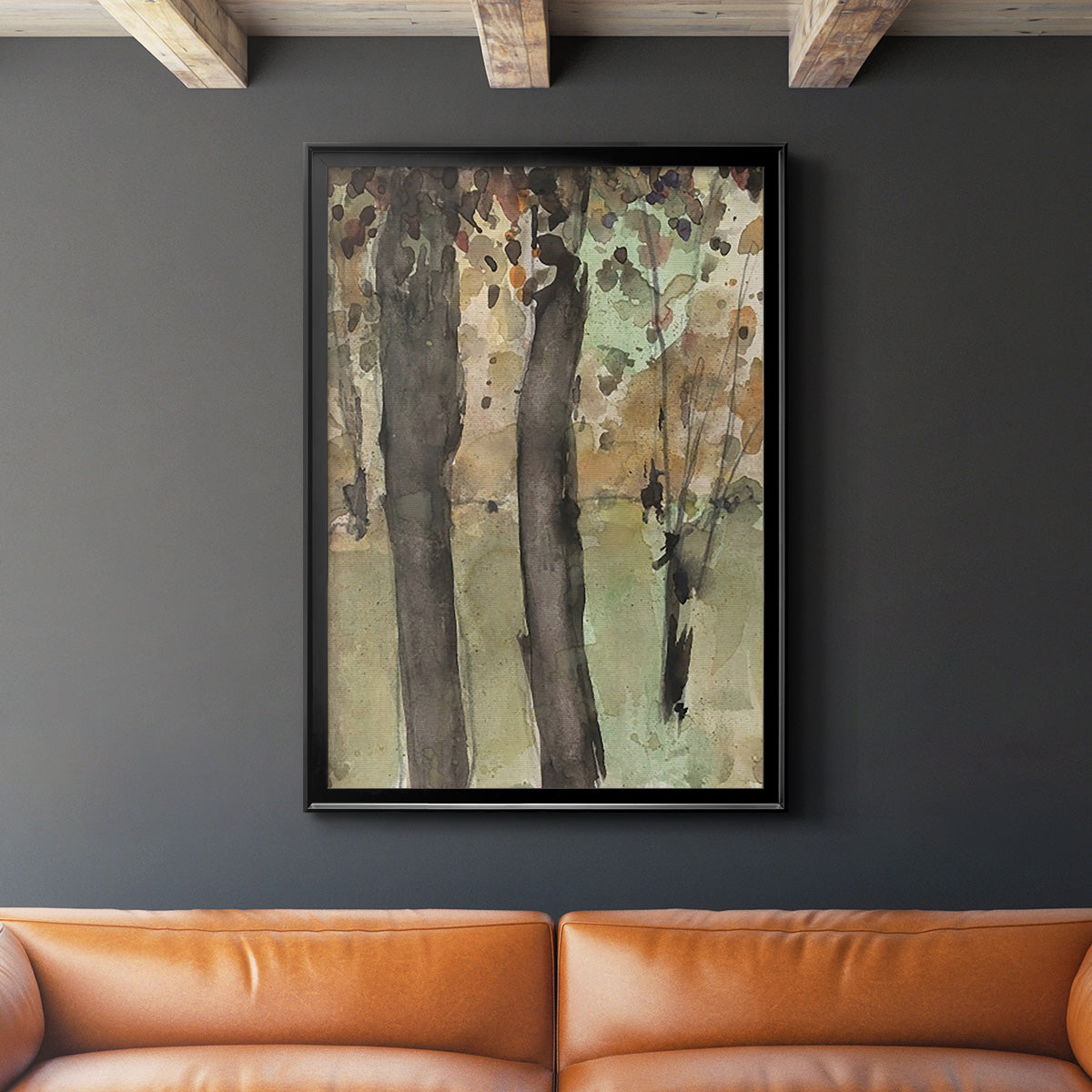 Under the Tree Confetti I - Modern Framed Canvas Print