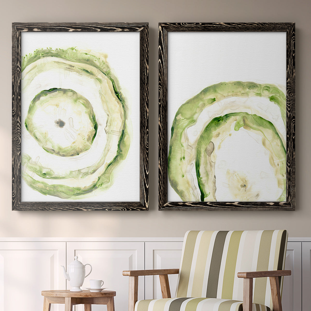 Lichen Halo III - Premium Framed Canvas 2 Piece Set - Ready to Hang