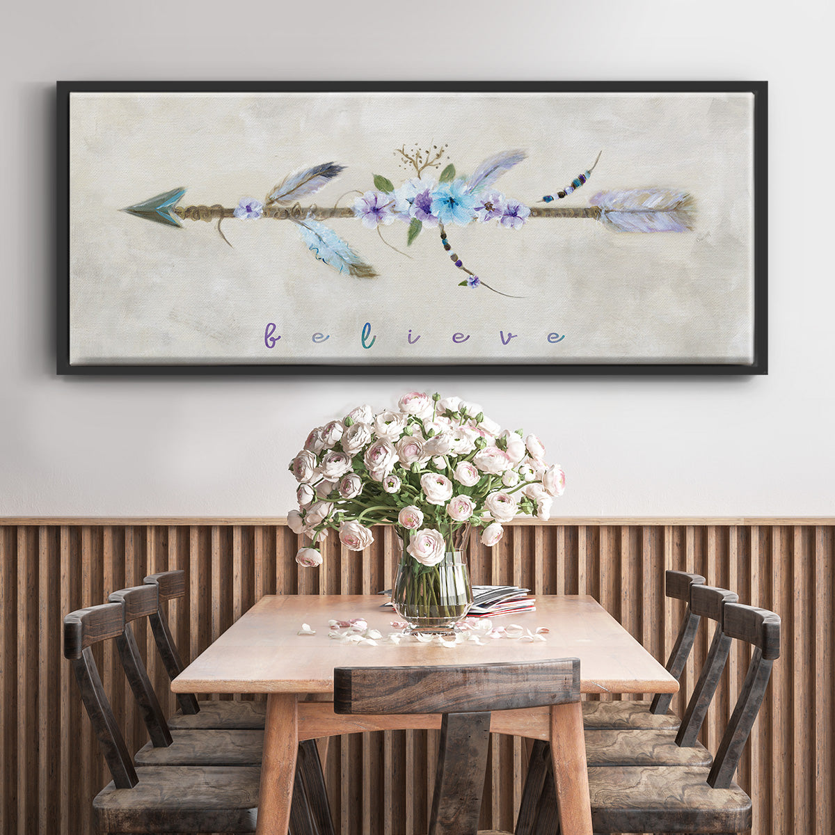 Boho Arrow I - Floater Framed Canvas Print