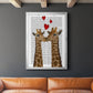 Giraffe Love - Modern Framed Canvas Print