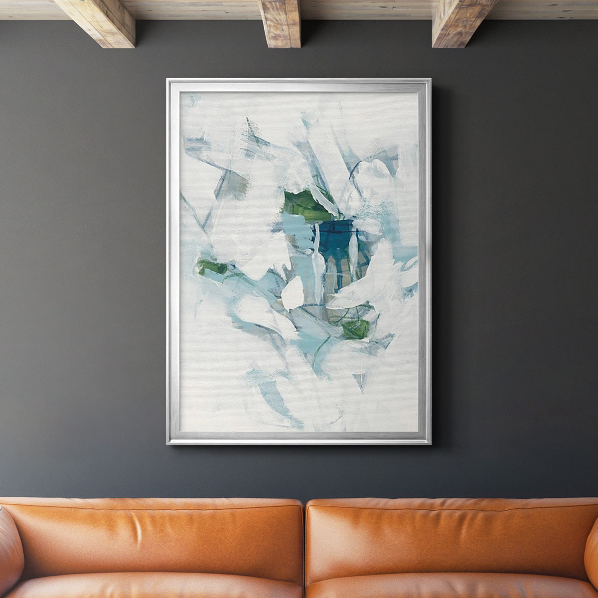 Ice Cavern III - Modern Framed Canvas Print