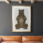 Bear and Hand Heart - Modern Framed Canvas Print