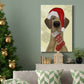 Christmas Drooly Christmas Dane - Gallery Wrapped Canvas