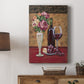 Vintage Flowers and Wine I - Canvas Art Print