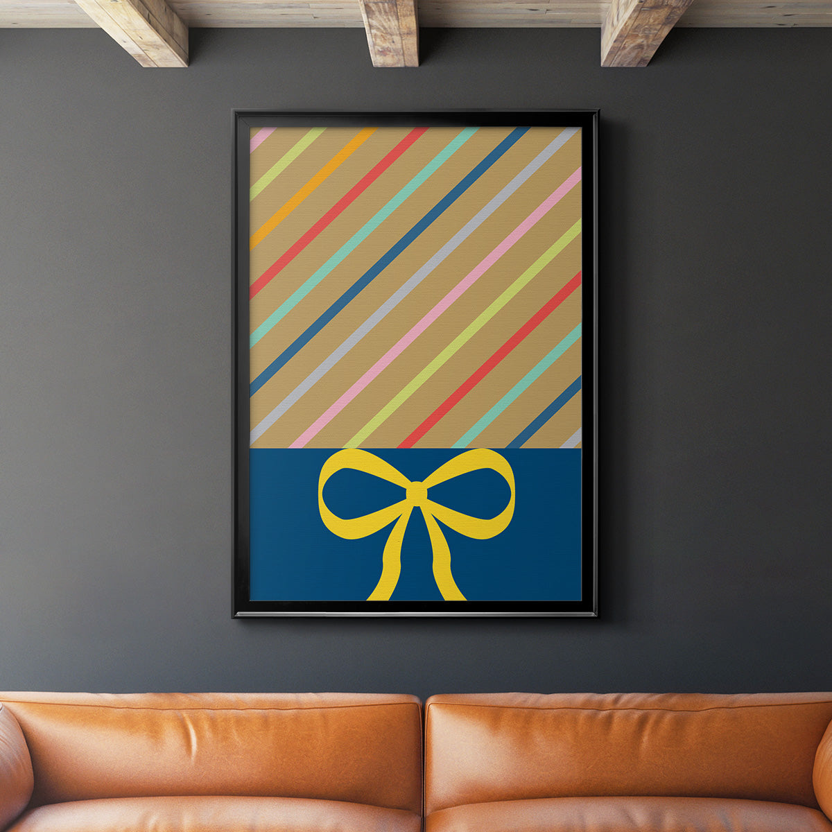 Stripes - Modern Framed Canvas Print