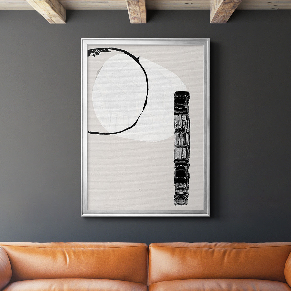 Zen Shapes II - Modern Framed Canvas Print