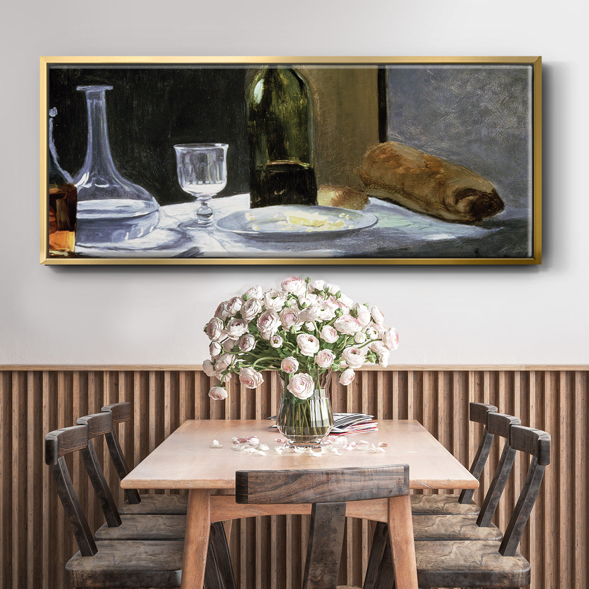Still Life with Bottles, 1862 - Floater Framed Canvas Print